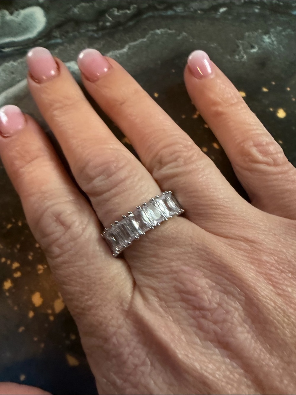 Swarovski Gold-Tone Crystal Hoop Ring - Picture 6 of 7